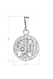 Obrázok pre Strieborný prívesok s kryštálmi Swarovski biely okrúhly 34225.1