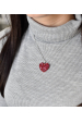 Obrázok pre Strieborný prívesok s kryštálmi Swarovski červené srdce 34243.3 cherry