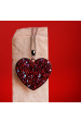 Obrázok pre Strieborný prívesok s kryštálmi Swarovski červené srdce 34243.3 cherry