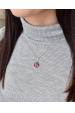 Obrázok pre Strieborný prívesok s kryštálmi Swarovski fialový okrúhly 34225.3 ametyst