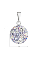 Obrázok pre Strieborný prívesok s kryštálmi Swarovski fialový okrúhly 34225.3 violet
