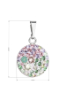 Obrázok pre Strieborný prívesok s kryštálmi Swarovski mix farieb okrúhly 34225.3 sakura