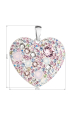 Obrázok pre Strieborný prívesok s kryštálmi Swarovski mix farieb srdca 34243.3 magic rose