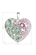Obrázok pre Strieborný prívesok s kryštálmi Swarovski mix farieb srdca 34243.3 sakura