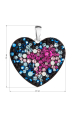 Obrázok pre Strieborný prívesok s kryštálmi Swarovski mix farieb srdca 34243.4 galaxy