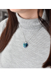 Obrázok pre Strieborný prívesok s kryštálmi Swarovski modré srdce 34002.5