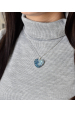 Obrázok pre Strieborný prívesok s kryštálmi Swarovski modré srdce 34243.3 blue style