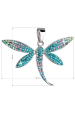 Obrázok pre Strieborný prívesok s kryštálmi Swarovski modro-zelená vážka 34164.3