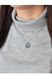Obrázok pre Strieborný prívesok s kryštálmi Swarovski modrý okrúhly 34225.3 blue style