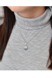 Obrázok pre Strieborný prívesok s kryštálmi Swarovski modrý okrúhly 34225.3 ice blue