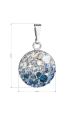 Obrázok pre Strieborný prívesok s kryštálmi Swarovski modrý okrúhly 34225.3 ice blue