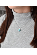 Obrázok pre Strieborný prívesok s kryštálmi Swarovski modrý okrúhly-rivoli 34112.3 light turquoise