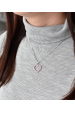 Obrázok pre Strieborný prívesok s kryštálmi Swarovski ružové srdce 34093.3