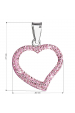 Obrázok pre Strieborný prívesok s kryštálmi Swarovski ružové srdce 34093.3