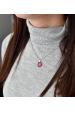 Obrázok pre Strieborný prívesok s kryštálmi Swarovski ružový okrúhly-rivoli 34112.3