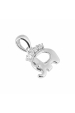 Obrázok pre Strieborný prívesok slon so zirkonmi 14045.1 crystal