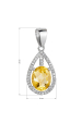 Obrázok pre Strieborný prívesok slza žltý zirkón 14034.3 citrine