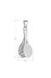 Obrázok pre Strieborný prívesok tenis 64048