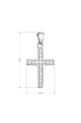 Obrázok pre Strieborný prívesok výrazný krížik so zirkónmi biely 14024.1