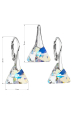 Obrázok pre Súprava šperkov s kryštálmi Swarovski náušnice a prívesok ab efekt trojuholník 39174.2