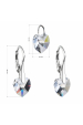 Obrázok pre Súprava šperkov s kryštálmi Swarovski náušnice a prívesok biela srdce 39003.1
