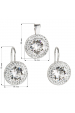 Obrázok pre Súprava šperkov s kryštálmi Swarovski náušnice a prívesok biele okrúhle 39107.1