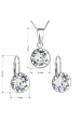 Obrázok pre Súprava šperkov s kryštálmi Swarovski náušnice a prívesok biele okrúhle 39140.1