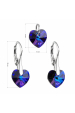Obrázok pre Súprava šperkov s kryštálmi Swarovski náušnice a prívesok modrá srdce 39003.5 heliotrope