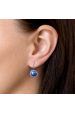 Obrázok pre Súprava šperkov s kryštálmi Swarovski náušnice a prívesok s tmavo modrou matnou perlou okrúhle 39091.3