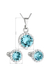 Obrázok pre Súprava šperkov s kryštálmi Swarovski náušnice, retiazka a prívesok modré okrúhle 39352.3