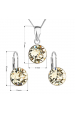Obrázok pre Súprava šperkov s kryštálmi Swarovski náušnice, retiazka a prívesok žlté okrúhle 39140.3