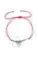 Obrázok pre Textilný náramok červený strieborné guličky 13040.3 red
