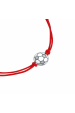 Obrázok pre Textilný náramok Kabbalah červený so striebornou futbalovou loptou 13057.3 red