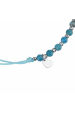 Obrázok pre Textilný náramok tyrkysový s korálkami z apatitu 13059.3