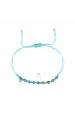 Obrázok pre Textilný náramok tyrkysový s korálkami z apatitu 13059.3