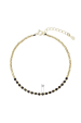 Obrázok pre Pozlátený náramok s čiernymi spinelmi 13112.3