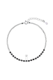Obrázok pre Strieborný náramok s čiernymi spinelmi 13112.3