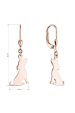 Obrázok pre Pozlátené strieborné náušnice psy 61130 rose gold
