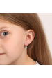 Obrázok pre Strieborné detské náušnice visiace so zirkónom modrá kvietka 11174.3
