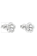 Obrázok pre Strieborné náušnice pecka s kryštálmi Swarovski biela kvietka 31255.1