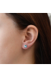 Obrázok pre Strieborné náušnice pecka s kryštálmi Swarovski modrá kytička 31255.3