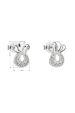 Obrázok pre Strieborné náušnice pecka so zirkónom v bielej farbe 11056.1
