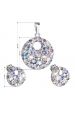 Obrázok pre Súprava šperkov s kryštálmi Swarovski náušnice a prívesok fialové okrúhle 39148.3 violet