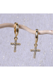 Obrázok pre Pozlátené krúžky so zaveseným krížikom 11778.1