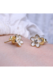 Obrázok pre Pozlátené náušnice kvietky 11753.1