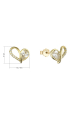 Obrázok pre Pozlátené náušnice srdiečka so zirkónmi 11751.1