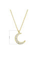 Obrázok pre Pozlátený náhrdelník polmesiac so zirkónmi 12176.1