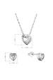 Obrázok pre Sada šperkov so zirkónmi srdiečka 19036.1