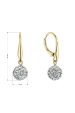 Obrázok pre Pozlátené náušnice so Swarovski kryštálmi 31326.1