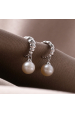 Obrázok pre Strieborné náušnice so zavesenou riečnou perlou 21126.1